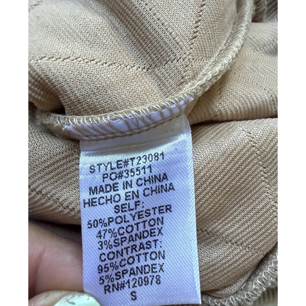ENTRO Anthropologie Quilted Sleeveless Crop Vest Womens Jacket Beige NWT Sz S - Picture 5 of 6